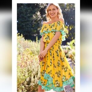 MATILDA JANE Brilliant daydream Hooked On A Feeling Floral Ruffled Dress